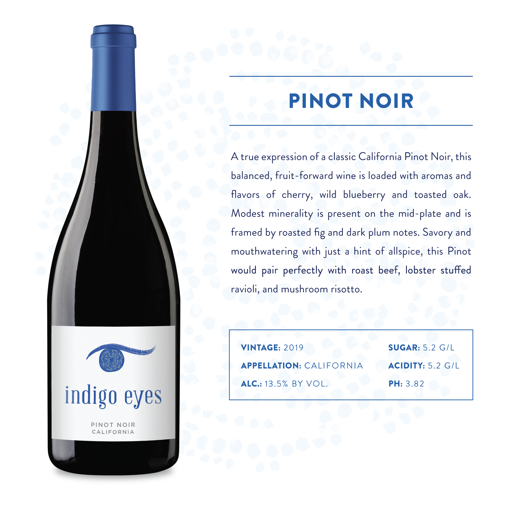 Indigo Eyes Pinot Noir Product Informarion
